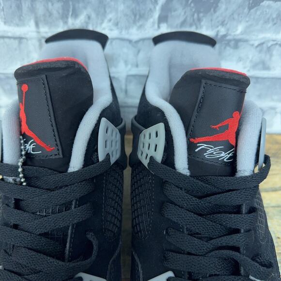 Nike Air Jordan 4 Retro Bred Black Cement Grey Red 308497-089 Mens Size 12 New main image 8